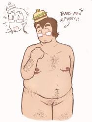 007n7_(forsaken) 1boy 1cuntboy body_hair chubby cunt cuntboy flub_bussy forsaken_(roblox) glasses intersex male mastectomy_scar nude nudity roblox roblox_game robloxian self_upload tagme top_surgery_scars trans_man transgender transgender_man transmasc vagina