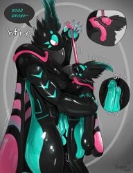 2025 addictive arthropod collar corruption drone gag gagged genitals goo_creature goo_transformation grinding hi_res hypnosis hypnotic_visor insects latex leash lepidopteran male mind_control moth nokrull_(riggedreded) penis riggedreded squeezing toy transformation