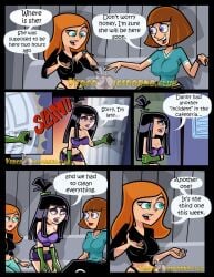 3girls black_hair black_hair_female breasts brown_hair brown_hair_female clothed_female color comic danny_phantom ghost_puberty goth goth_girl green_eyes jazz_fenton large_breasts long_hair_female madeline_fenton milf milky_bunny mother_and_daughter nipple_bulge orange_hair orange_hair_female purple_eyes sam_manson vercomicsporno