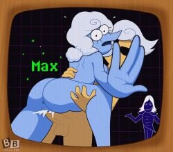 1girls 2boys burnbob cum deltarune elnina_(deltarune) lanino_(deltarune) rouxls_kaard