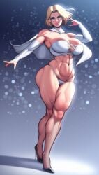ai_assisted ai_generated ass breasts emma_frost female female_only greyscaler marvel muscular muscular_female pussy solo solo_female thick_ass thick_thighs toned