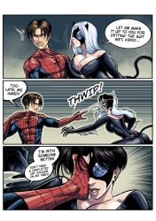 angry backbone begone_thot black_cat_(marvel) felicia_hardy peter_parker punching revenge spider-man ultimate_marvel_(2000) ultimate_spider-man_(2000)