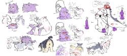 absurd_res animal_genitalia ass balls blush bodily_fluids closed_eyes dildo dildo_in_vagina dildo_insertion double_dildo english_text erection female feral finger_fuck fingering friends_with_benefits from_behind_position fur generation_1_pokemon generation_2_pokemon gengar genital_fluids genitals grey_body grey_fur group hi_res in_heat inflatable_dildo kissing leaking_precum licking lying male markings mostly_nude motion_lines mounting multiple_positions mutual_masturbation nintendo oral overstimulation penetration penile penis penis_lick pink_markings pokemon pokemon_(species) pokemon_mystery_dungeon precum presenting presenting_hindquarters purple_body purple_fur quilava red_eyes saliva scarf scarf_only service_height sex sex_toy sex_toy_in_vagina sex_toy_insertion sheath simple_background sitting size_difference sketch_page sound_effects speech_bubble spike_chunsoft standing tail tail_motion tailwag text tongue tongue_out trio typhlosion vaginal_penetration vaginal_penetration vulva welcometaco white_background white_body white_fur white_markings yellow_markings