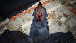 2futas 3d big_breasts big_penis breasts clothing erect_penis erection fatal_fury futa_giantess futa_only futanari giantess huge_breasts huge_cock intersex king_of_fighters light-skinned_futa looking_at_viewer looking_up macro mai_shiranui penis penis_size_difference pov shadow size_difference snk stevencarson
