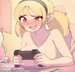 1boy 1girls :3 :3d animated anonymous_male areolae big_ass big_breasts blonde_hair blush bouncing_ass breasts brownish_hare completely_nude completely_nude_female cum cum_in_ass cum_in_pussy cum_inside cum_overflow cute dildo discord_(app) doggy_style eyelashes female from_behind gaming gaming_while_penetrated hairband light_skin male misuzugon moaning mole_on_ass mole_on_breast mole_under_eye naked naked_female one_eye_half-closed opennsfwsp paid_reward patreon penelope_(brownish_hare) plushie red_eyes short_hair smile smiling sound table table_sex tagme twintails vaginal_penetration vaginal_sex video voice_acted voluptuous