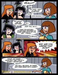 3girls awkward black_hair black_hair_female blue_eyes brown_hair brown_hair_female clothed_female color comic danny_phantom dialogue female ghost_puberty goth goth_girl jazz_fenton long_hair long_hair_female madeline_fenton milky_bunny orange_hair orange_hair_female purple_eyes sam_manson vercomicsporno