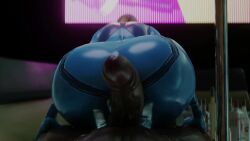 3d animated big_ass dark-skinned_male fully_clothed kishi light-skinned_female metroid nintendo samus_aran tagme tight_clothing video