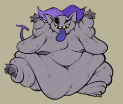 1boy blob deltarune devil fat fat_fetish fat_male fat_rolls flabby_arms grey_body grey_skin imp jester jevil_(deltarune) looking_at_viewer male male_only moobs obese obese_male overweight overweight_male sharp_teeth smokii solo tounge_out