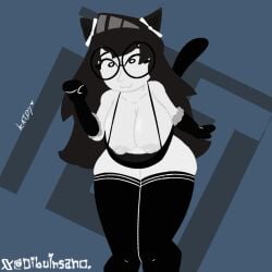 breasts catgirl dibuinsano_(artist) katdy_(dibuinsano) no_lineart roblox simple_background tagme