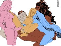 bisexual bisexual_orgy burning_spice_cookie claws cookie_run cookie_run_kingdom demon_claws double_penetration eternal_sugar_cookie french_kiss mystic_flour_cookie orgy pure_vanilla_cookie shadow_milk_cookie strap-on transgender_male