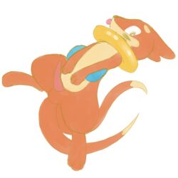 buizel kaykitten lying male male_only nintendo on_back penis pokemon presenting solo spread_legs spreading video_games