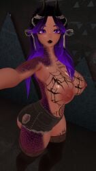 3d 3d_(artwork) 3d_animation 3d_model belly big_breasts big_breasts big_breasts big_tit big_titties big_titty_goth black_lips black_lipstick boobs_out breasts breasts breasts breasts breasts_out dominant dominant_female domination dominatrix goth goth_girl gothic gothic_girl hanging_breasts lips lipstick looking_at_viewer makeup mommy mommy_dom mommy_kink mother nipples purple_eyes purple_hair shiny shiny_skin tattoo tattoo_on_belly tattoo_on_breast tattoo_on_chest tattoo_on_legs tattoos tits_out tummy vr vr_media vrchat vrchat_avatar vrchat_media vrchat_model wet wet_body wet_skin