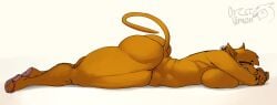 animal_ears animal_tail big_ass big_breasts big_breasts big_butt big_thighs big_titties curvaceous curvaceous_female curvaceous_figure curvy curvy_figure curvy_hips feline feline_ears feline_tail female female_focus female_only furry furry_female furry_only nude nude_female orca_limon original original_character short_hair yellow_fur