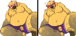 bear blush male male_focus male_only nastyspook nipples original original_character overweight penis precum todd_(nastyspook) topless