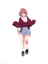 animated ass_expansion belly_expansion breast_expansion hazel_(indulgences) indulgences pixel_art tight_clothing