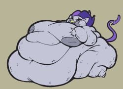 1boy blob deltarune devil fat fat_fetish fat_male fat_rolls flabby_arms grey_body grey_skin imp jester jevil_(deltarune) male male_only moobs obese obese_male overweight overweight_male sharp_teeth smokii solo