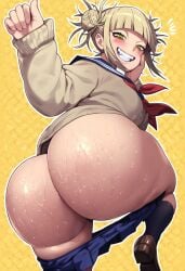 ai_generated ass ass ass_focus bangs big_ass big_butt big_thighs blonde_female blonde_hair blunt_bangs boku_no_hero_academia bubble_ass bubble_butt butt_focus cardigan double_bun enormous_ass enormous_butt enormous_thighs fat_ass fat_butt female hair_bun himiko_toga huge_ass huge_butt huge_thighs loafers long_sleeves massive_ass massive_butt massive_thighs messy_hair my_hero_academia neckerchief sailor_collar school_uniform sharp_teeth shoes skirt skirt_down smile socks sweat sweaty sweaty_body sweaty_butt teeth thick thick_ass thick_butt thick_thighs thighs toga_himiko yellow_eyes zeca997
