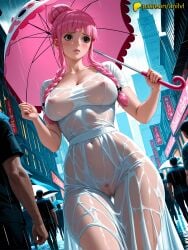 2025 ai_generated anilvl anime big_breasts big_breasts big_breasts big_chest breasts breasts breasts bust busty chest erect_nipples female forced_nudity genitals hard_nipples highres large_breasts navel nipples one_piece patreon perona public_nudity pussy slit tight_pussy vagina wet wet_clothes wet_pussy