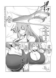 alien_girl big_breasts doujinshi fox_ears fox_girl giantess miniboy size_difference takaisen