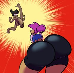 1boy 1girls ass axe_kick big_ass big_penis cartoon_network dark-skinned_female dark-skinned_male dark_skin enid enid_mettle female huge_ass male naked nude nude_female oboithisisfunky ok_k.o.!_let's_be_heroes penis ponytail purple_hair tagme teotle_(oc)