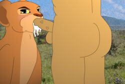 2013 ass balls blue_eyes cum cum_in_mouth cum_inside disney erection feline female female_feral feral lion male nala nude oral oral_sex penis savannah sex the_lion_king thesilentwolf zoophilia