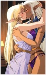 ai_generated deedlit elves lesbian_couple lesbian_domination lesbian_focus lesbian_kiss lesbian_sex pirotess yuri yuri yuri
