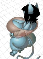 big_ass big_breasts big_butt big_thighs big_titties black_hair cat_ears cat_tail catgirl clothing curvaceous curvaceous_female curvaceous_figure curvy curvy_figure curvy_hips female female_focus female_only furry furry_female furry_only looking_at_viewer orca_limon original original_character short_hair up_view