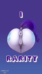 anus ass big_butt blue_markings cutie_mark equid equine equine_anus equine_vulva faceless_character female feral friendship_is_magic gradient_background hasbro hi_res lennonblack mammal markings my_little_pony purple_background purple_tail raised_tail rarity_(mlp) rear_view simple_background solo tail tail_anus tail_aside thick_thighs white_body