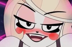 1girls animated beatboxer_from_outerspace bedroom_eyes bra charlie_morningstar_(hazbin_hotel) hazbin_hotel i_spent_50k_on_this_animation looking_at_viewer seducing_viewer solo tagme verbalase verbalase_(youtuber) video