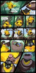 absurd_res amby anthro canid canine coiling coiling_around_body coiling_around_penis coiljob dialogue duo erection feral foreskin forest fox genitals hi_res humanoid_genitalia humanoid_penis hypnosis indian_python jake_(jakethenerdyfox) kaa_(jungle_book) male male/male mammal mind_control nude outside overweight overweight_anthro overweight_male penis plant python reptile scalie slightly_chubby slightly_chubby_male snake spiral_eyes the_jungle_book tree