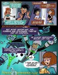 2boys 2girls blue_eyes brown_hair brown_hair_female color comic danny_fenton danny_phantom destroyed dialogue female ghost ghost_costume ghost_puberty gray_hair jazz_fenton madeline_fenton male milky_bunny mother_and_daughter notepad orange_hair orange_hair_female purple_eyes skulker superhero supervillain vercomicsporno