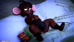 3d_(artwork) anthro brown_body brown_fur controller digital_media_(artwork) doritos female frito-lay fur game_controller gwen_geek gwen_martin hi_res joaoppereiraus mammal masturbation microsoft mountain_dew murid murine rat rodent short_stack solo source_filmmaker_(artwork) wonderfox712 xbox xbox_controller xbox_game_studios