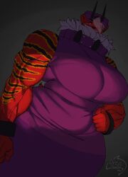 big_breasts big_breasts big_thighs big_titties clothing curvaceous curvaceous_female curvaceous_figure curvy curvy_figure curvy_hips female female_focus female_only looking_at_viewer orca_limon original original_character red_skin strong strong_woman