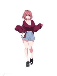 animated ass_expansion belly_expansion breast_expansion hazel_(indulgences) indulgences pixel_art tight_clothing