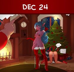 1boy 1futa 1girls after_sex anal areolae ass balls big_penis blue_hair boots breasts caught caught_cumming christmas christmas_tree clock cum cum_drip cum_in_ass cum_inside cumdrip dark-skinned_futa dark_skin dickgirl dwina_nea_moonfall elbow_gloves elf erect_nipples female femsub fire fireplace from_behind fucked_silly futa_on_female futa_with_male futadom futanari gape gloves hair half-erect human intersex interspecies light_skin male male_with_female mistletoe night_elf nipple_piercing nipples nude penis piercing present presents purple_skin pussy santa_claus shoes stockings thehadokenman tights white_hair wide_hips world_of_warcraft