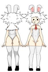 1boy ass_focus bunny_ears bunnysuit femboy joedalri roew:character uwu white_hair youtuber