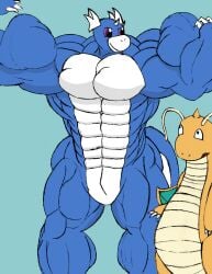 abs biceps big_muscles dragon dragonite dratini huge_muscles hyper_muscles large_muscles male muscles muscular muscular_arms muscular_legs muscular_male muscular_thighs pecs pokemon pokemon_(species) tail