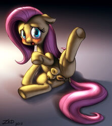 2013 anus crotchboob crotchboobs equine female fluttershy_(mlp) friendship_is_magic horse my_little_pony pony pussy zed001