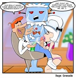 blowjob drinking father_and_daughter fellatio george_jetson incest judy_jetson male/female older_man_and_teenage_girl on_knees rage_grenade robot robot_girl rosie_the_robot smoking the_jetsons tongue_out_blowjob white_hair