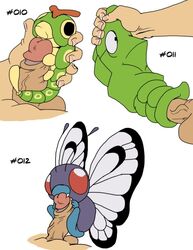 1boy 1boy1girl 1girls arthropod butterfly butterfree caterpie caterpillar fangs fellatio female footjob human insects josemalvado josemalvado_pokemon_series male metapod nintendo oral oral_sex pokemon pokephilia sex size_difference tagme video_games