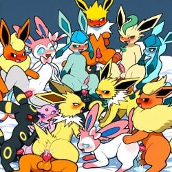 espeon furry glaceon jolteon leafeon orgy pokemon sylveon umbreon