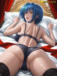 1girls 2025 ai_assisted ai_generated anilvl anime anime_girl anime_style artist_name ass back bed bed_sheet big_ass big_butt black_bra black_legwear black_panties blue_hair blush booty bra breast breasts bubble_ass bubble_butt bust buttocks canopy_bed chest curtains female hair_intakes hi_res high_quality high_resolution high_school_dxd highres lace lace-trimmed_bra lace-trimmed_legwear lace-trimmed_panties lace_trim large_ass legs_apart lingerie looking_at_viewer looking_back lying lying_on_stomach on_bed on_belly on_stomach open_legs open_mouth panties patreon patreon_username pillow pillow_grab plump_ass prone_position round_ass sheet_grab short_hair smile solo splayed_legs spread_legs stable_diffusion sweat thighhighs underwear watermark xenovia_quarta yellow_eyes