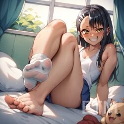 ai_generated armpits foot_fetish footjob hayase_nagatoro please_don't_bully_me,_nagatoro