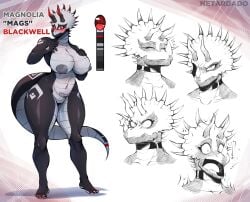 diabloceratops dinosaur_girl female female_only full_body furry_female magnolia_(roxxiedafeesh) netardado no_clothes nudes oc original_female_character tail triceratops