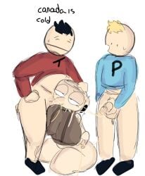 1girls 2boys big_ass big_breasts canadian crossover cum cum_in_mouth dandy's_world fossil idk_what_to_tag_it older_males oral roblox shelly_(dandy's_world) solo007_(artist) south_park terrance_and_phillip thick_thighs um what what_the_fuck