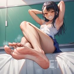 4_toes ai_generated armpits foot_fetish footjob hayase_nagatoro please_don't_bully_me,_nagatoro