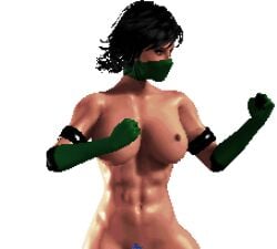 animated boobs color colored edit edited game_cg mortal_kombat simple_background third-party_edit unknown_character