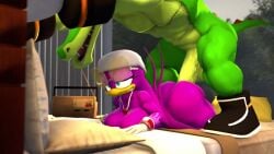 3d 3d_animation ambiguous_penetration animated avian backshots balls bed big_butt big_penis bird crocodile crocodilian duo female furry larger_male laying_on_bed laying_on_stomach loop looping_animation male prone_bone reptile sarah_dellen sarahdellen sega sex sfm smaller_female sonic_(series) sonic_the_hedgehog_(series) sound sound_effects sound_warning source_filmmaker swallow_(bird) tagme vector_the_crocodile video wave_the_swallow