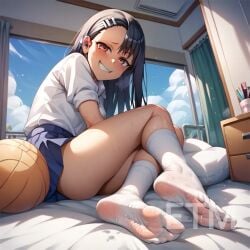 ai_generated armpits foot_fetish footjob hayase_nagatoro please_don't_bully_me,_nagatoro