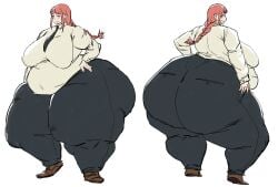 1girls ass belly big_belly big_breasts breasts chainsaw_man chunky clothed female huge_ass huge_thighs jeans makima_(chainsaw_man) overlordzeon pear_shaped thick_thighs thighs